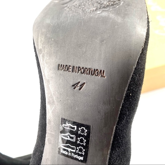 Free People Cecile Block Heel black suede Bootie - Picture 9 of 12